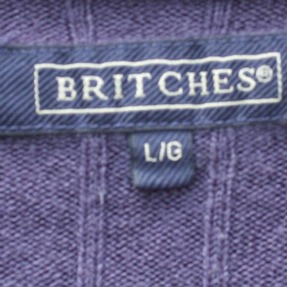 BRITCHES Light Weight Long Sleeve Ribbed Sweater Men's Large - Picture 2 of 3